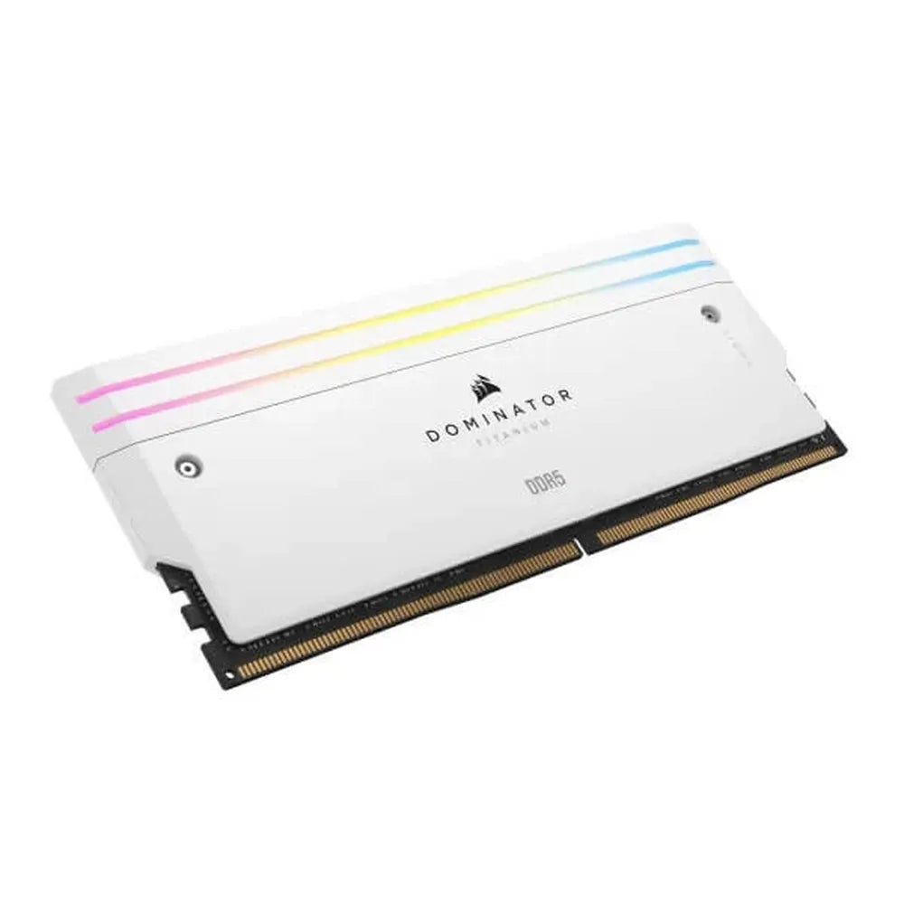 CORSAIR Dominator Titanium RGB 64GB ( 32GB x 2 ) 6600MHz DDR5 RAM ( White ) ( CL32 )