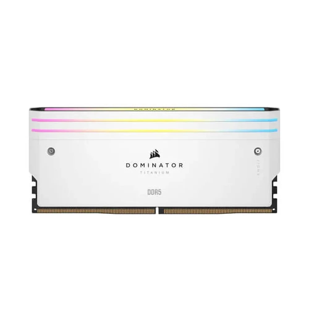 CORSAIR Dominator Titanium RGB 32GB ( 16GB x 2 ) 7200MHz DDR5 RAM (White) ( CL34 )