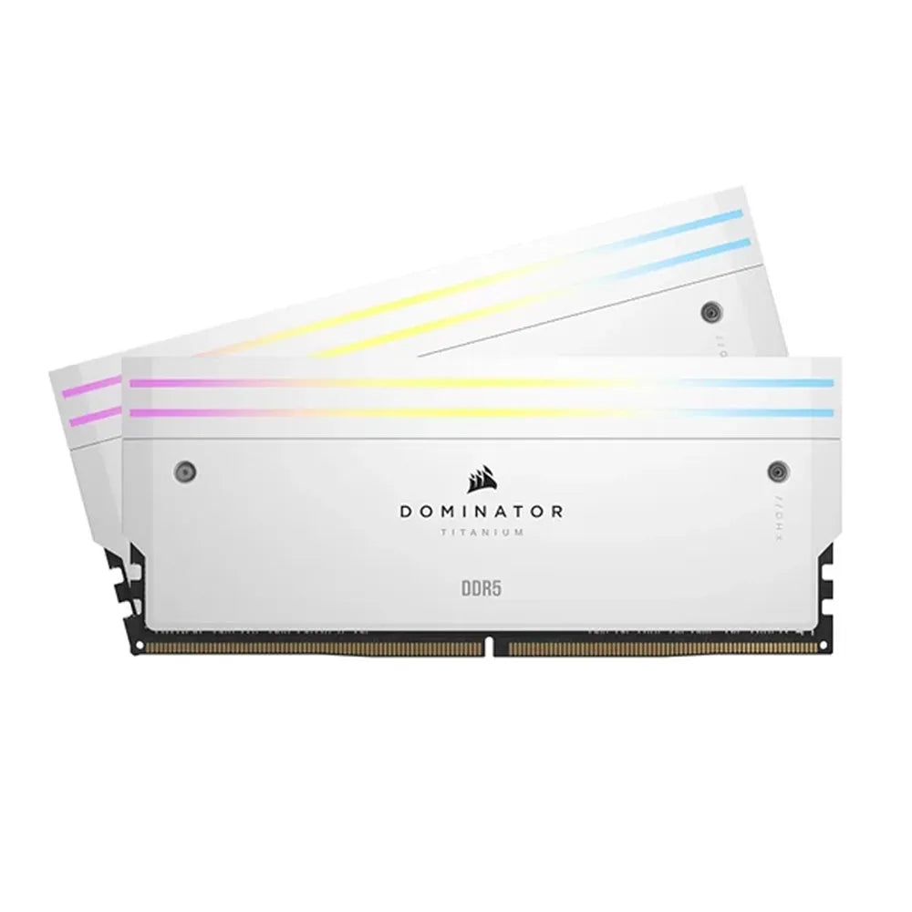 CORSAIR Dominator Titanium RGB 64GB ( 32GB x 2 ) 6000MHz DDR5 RAM (White) ( CL30 )