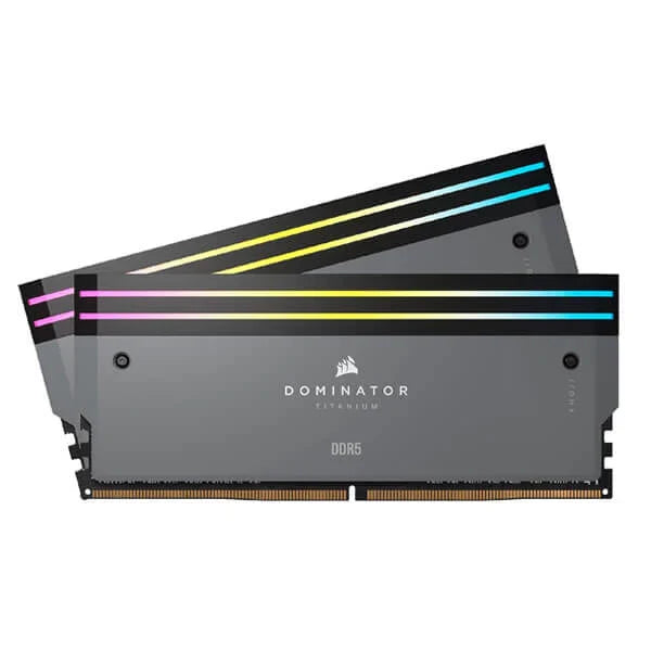 CORSAIR Dominator Titanium RGB 64GB ( 32GB x 2 ) 6600MHz DDR5 RAM ( Grey ) ( CL30 )