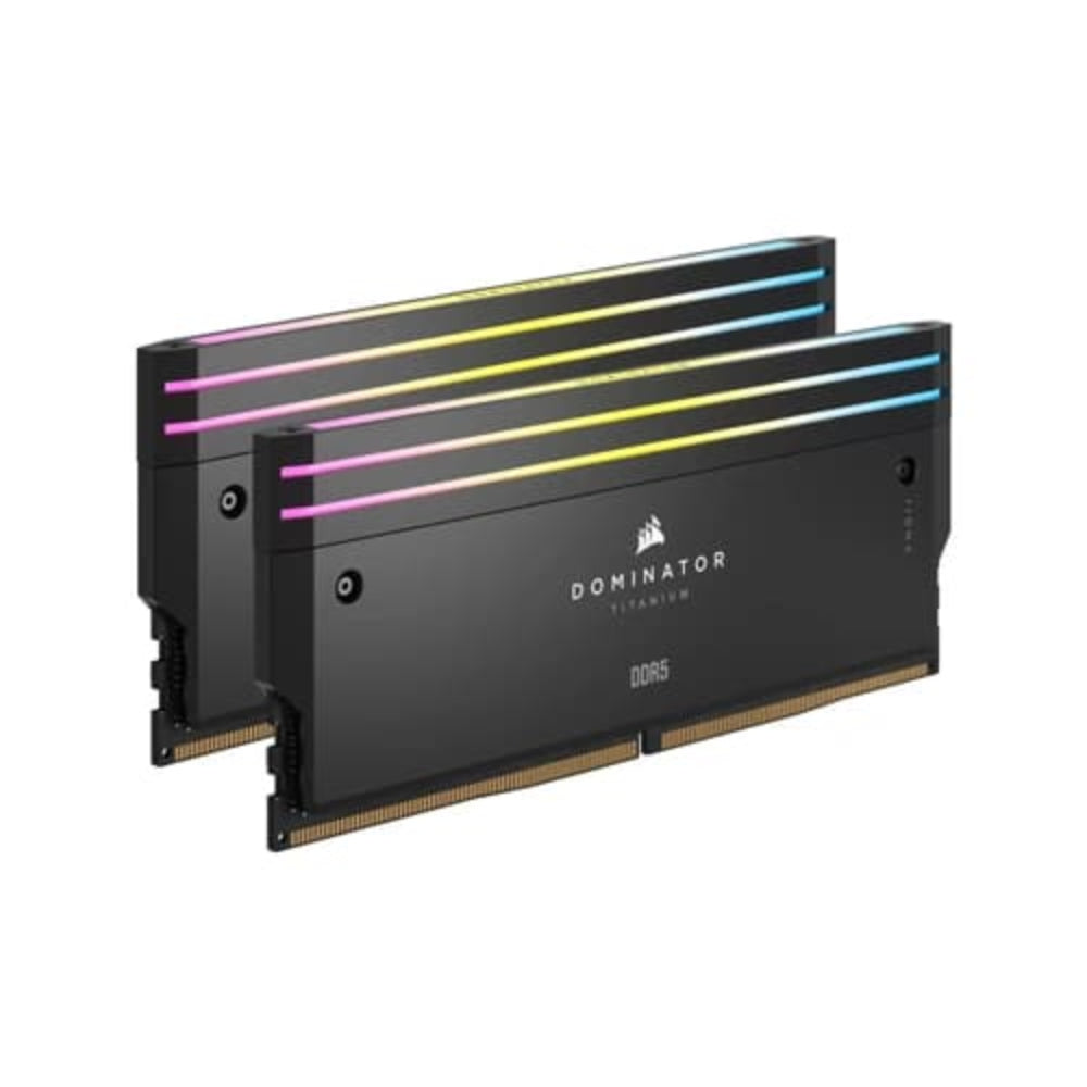 CORSAIR Dominator Titanium RGB 64GB ( 32GB x 2 ) 6600MHz DDR5 RAM ( Black ) ( CL32 )