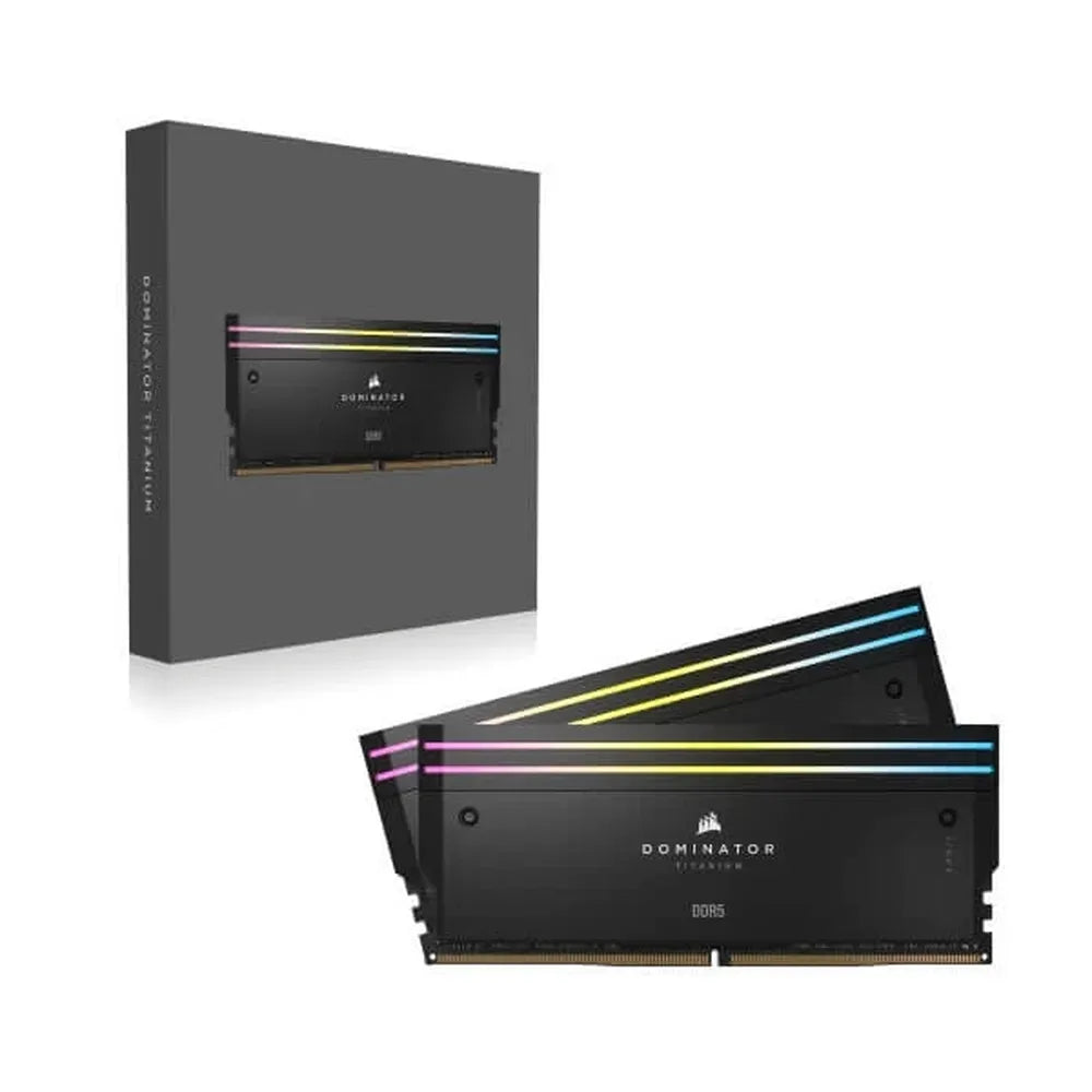 CORSAIR Dominator Titanium RGB 96GB ( 48GB x 2 ) 6600MHz DDR5 RAM (Black) ( CL40 )