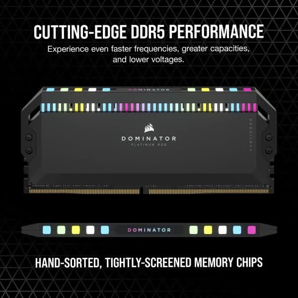 Corsair Dominator Platinum RGB 32GB (16GBx2) 6000MHz CL36 DDR5 RAM