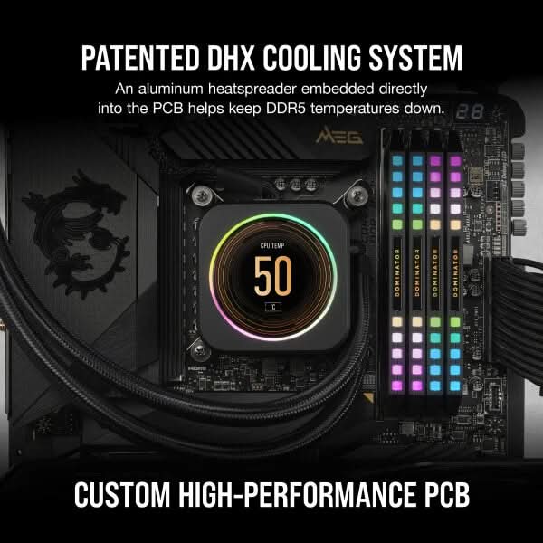 Corsair Dominator Platinum RGB 32GB (16GBx2) 6000MHz CL36 DDR5 RAM