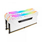 CORSAIR Vengeance RGB Pro 64GB ( 32GBx2 ) 3200MHz DDR4 RAM ( White ) ( CL16 )