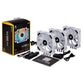 CORSAIR ICUE LL120 120mm RGB Cabinet Fan (White) (Triple-Pack)