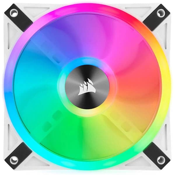 CORSAIR ICUE QL120 120mm RGB Cabinet Fan (White) (Triple-Pack)