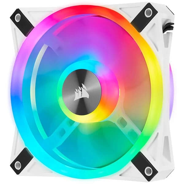 CORSAIR ICUE QL120 120mm RGB Cabinet Fan (White) (Triple-Pack)
