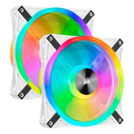 CORSAIR ICUE QL140 140mm RGB Cabinet Fan (White) (Twin Pack)