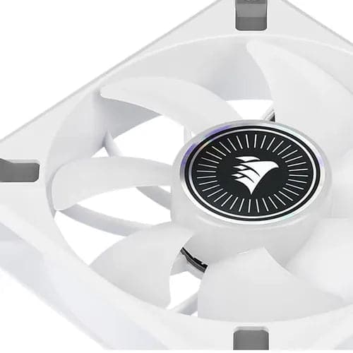 CORSAIR ICUE ML120 RGB Elite Premium 120mm PWM Magnetic Levitation Cabinet Fan - White (Triple Pack)