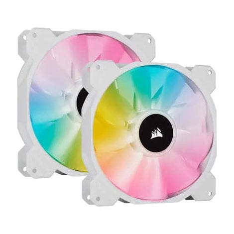 CORSAIR ICUE SP140 140mm RGB Elite With Lighting Node Core Cabinet Fan (White) (Dual Pack)