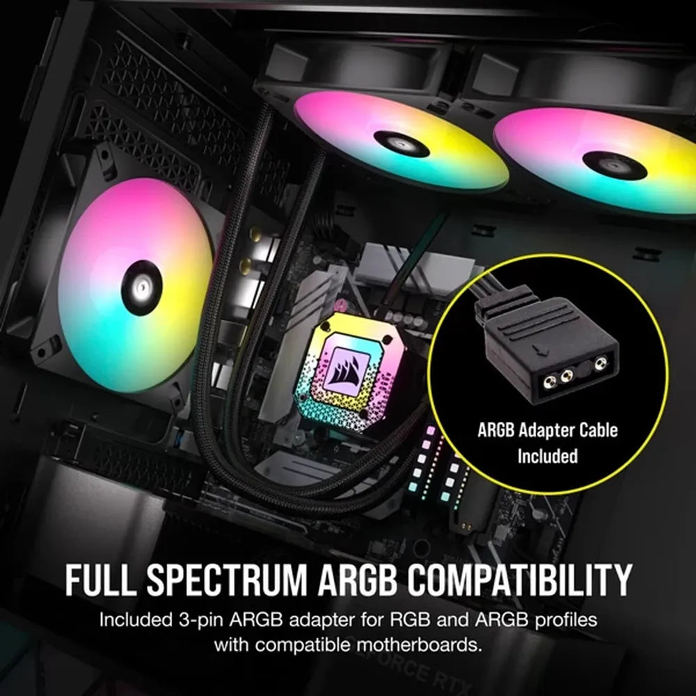 CORSAIR AR120 Digital RGB 120mm Cabinet Fan (Black) ( Triple Pack)