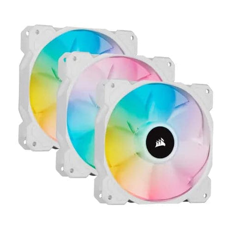 CORSAIR ICUE SP120 120mm RGB With Lighting Node Core Elite Cabinet Fan (White) (Triple Pack)