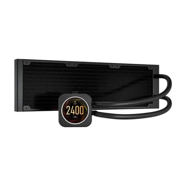 CORSAIR iCUE H150i Elite LCD Display 360mm CPU Liquid Cooler (Black)