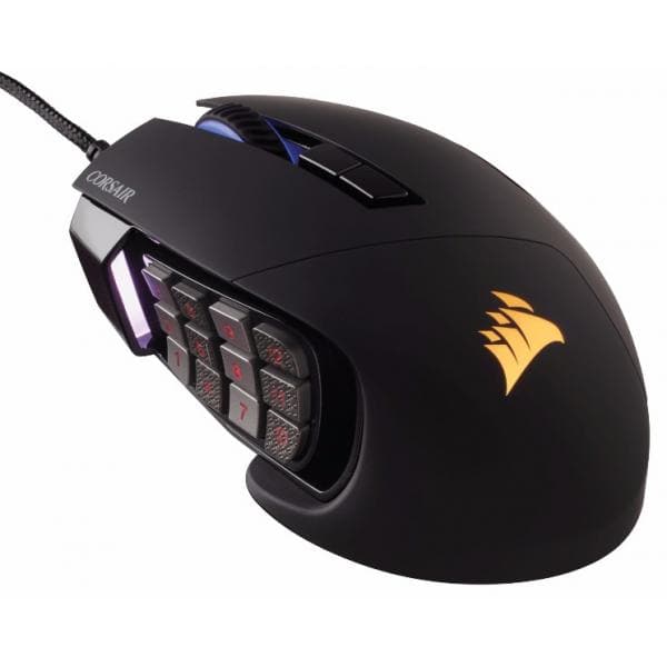 CORSAIR Scimitar Pro Wired Ergonomic RGB Gaming Mouse ( CH-9304111-AP ) ( 16000DPI / 17 Macro Buttons ) ( Black )