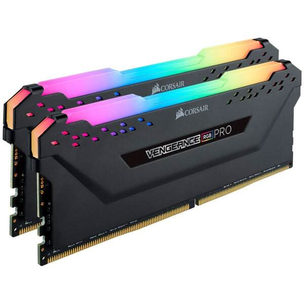 CORSAIR VENGEANCE RGB PRO 64GB (2X 32GB) DDR4 3600MHZ RAM CMW64GX4M2D3600C18