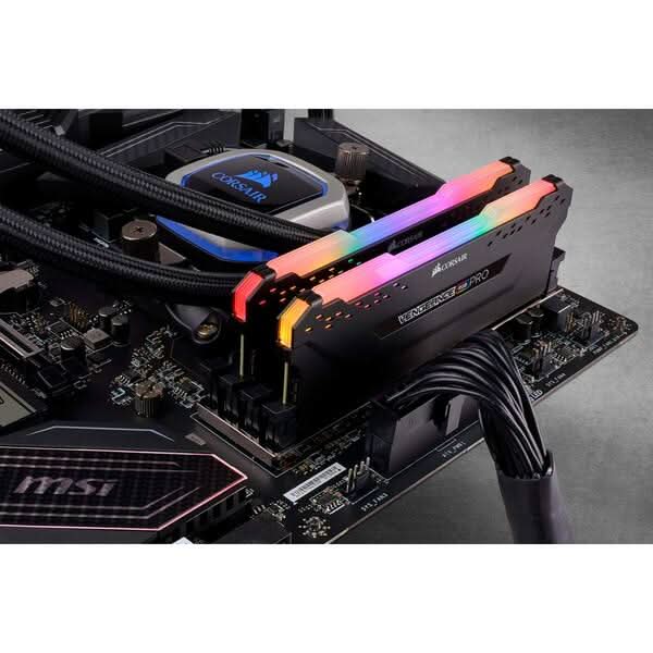 CORSAIR VENGEANCE RGB PRO 64GB (2X 32GB) DDR4 3600MHZ RAM CMW64GX4M2D3600C18