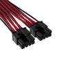 Corsair Premium Individually Sleeved 600W PCIe 5.0 Power Cable (12+4pin) (Red/Black)