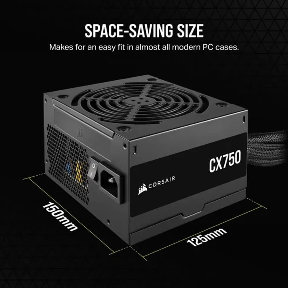 CORSAIR CX750 750W 80+ Bronze Non Modular ATX Power Supply
