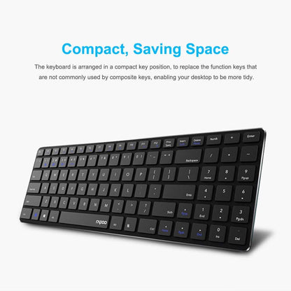 RAPOO 9300M SILENT MULTI-MODE WIRELESS KEYBOARD AND MOUSE COMBO WHITE/BLACK