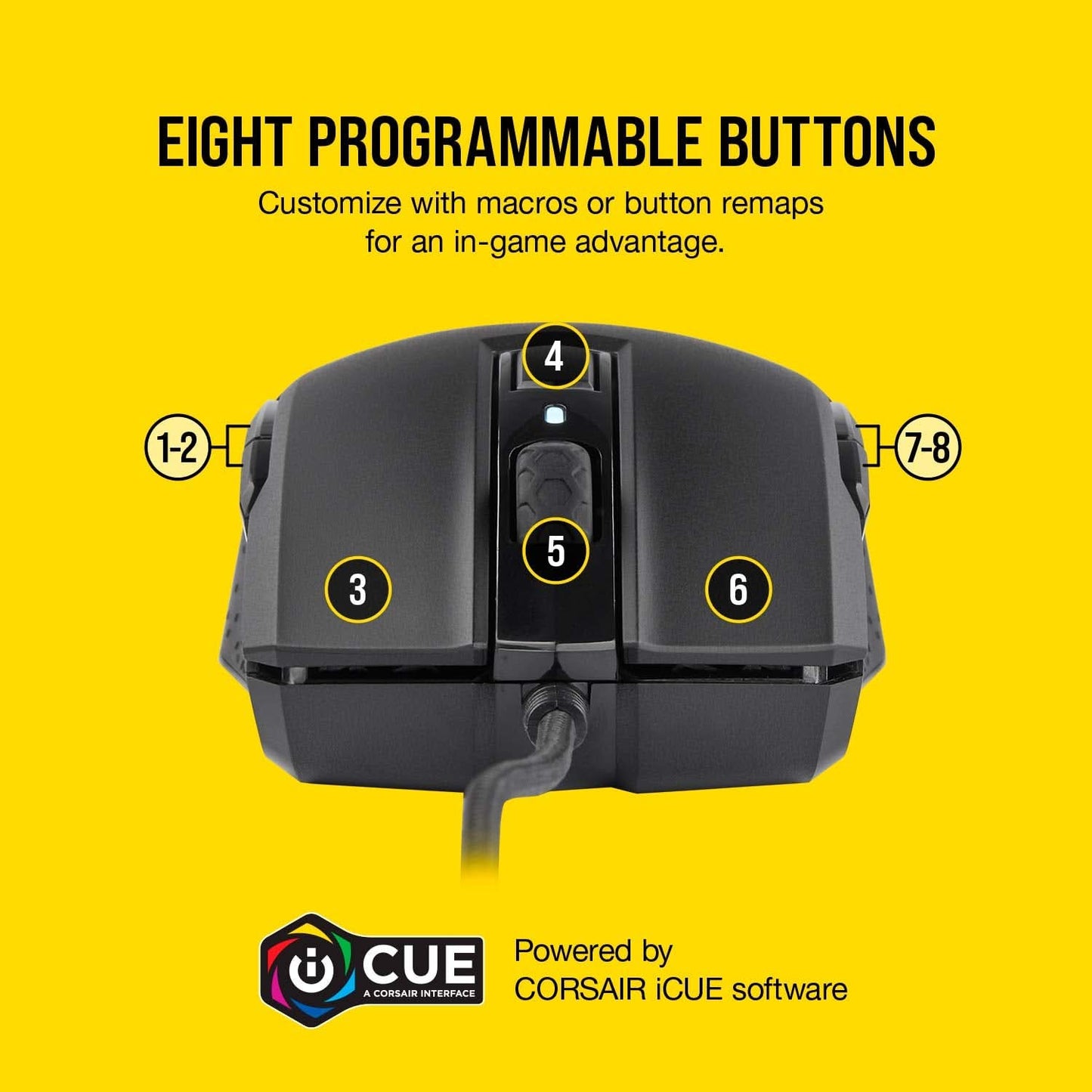 CORSAIR M55 RGB PRO AMBIDEXTROUS MULTI-GRIP GAMING MOUSE