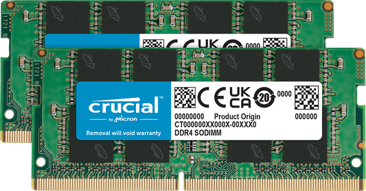 CRUCIAL 32GB KIT (2X16GB) DDR4-3200 CL22 LAPTOP RAM CT2K16G4SFRA32A