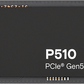 CRUCIAL P510 1TB PCIE GEN5 NVME 2280 M.2 SSD CT1000P510SSD8