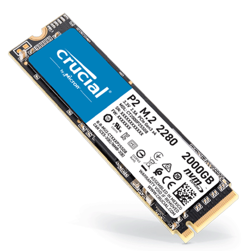 CRUCIAL P2 2TB M.2 NVME Gen3 Internal Solid State Drive ( SSD )