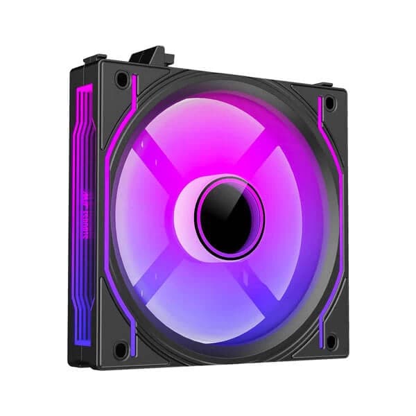 ANT ESPORTS Crystaflow 120mm ARGB Cabinet Fan (Triple Pack) ( Black )