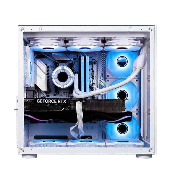 ANT ESPORTS Crystal ARGB EATX Mid Tower Cabinet (White)