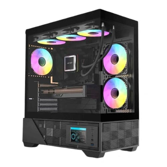 ANT ESPORTS Crystal X6 Digital ARGB EATX Mid Tower Cabinet ( Black )