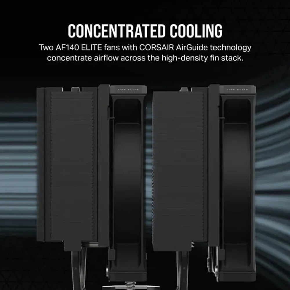 CORSAIR A115 Twin Tower 140mm Dual Tower CPU Air Cooler (Black)
