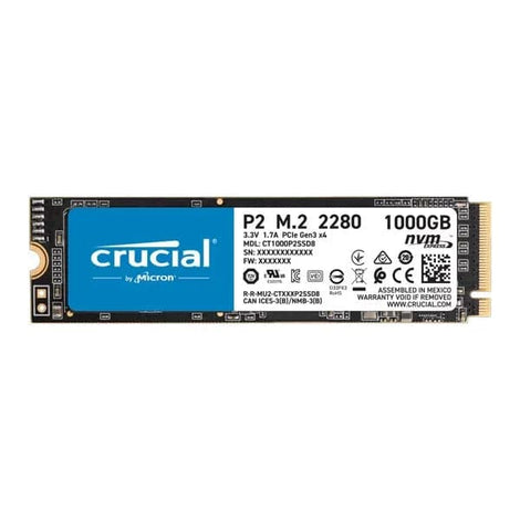 CRUCIAL P2 1TB 3D NAND M.2 NVME Gen3 Solid State Drive ( SSD )