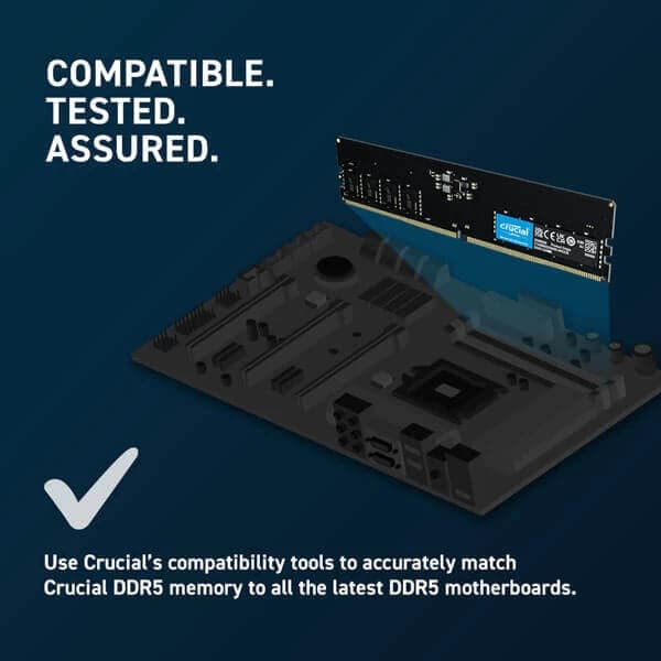 CRUCIAL 8GB (8GBx1) 4800MHz DDR5 RAM ( CL40 )