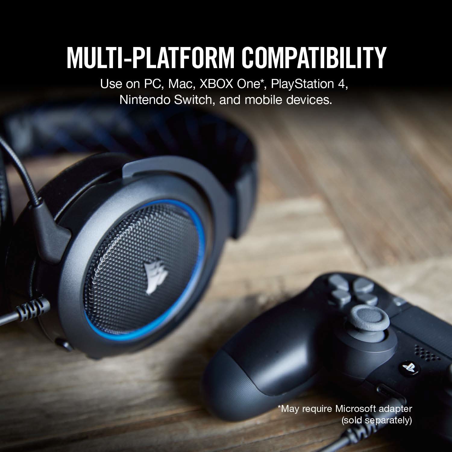 CORSAIR HS50 PRO STEREO CARBON GAMING HEADSET