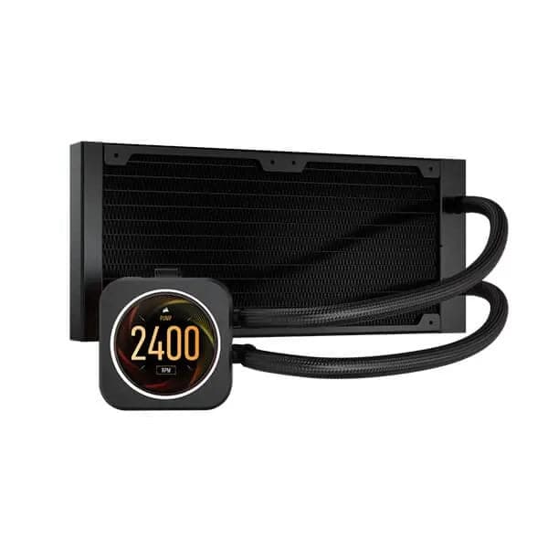 CORSAIR ICUE H100i Elite LCD Display 240mm CPU Liquid Cooler (Black)