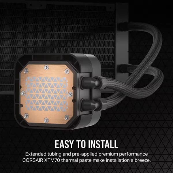 CORSAIR iCUE H150i Elite LCD XT RGB 360mm CPU Liquid Cooler (Black)