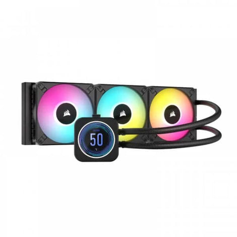 CORSAIR iCUE H150i Elite LCD XT RGB 360mm CPU Liquid Cooler (Black)