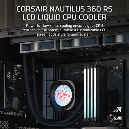 Corsair Nautilus 360 RS LCD Liquid CPU Cooler - Black