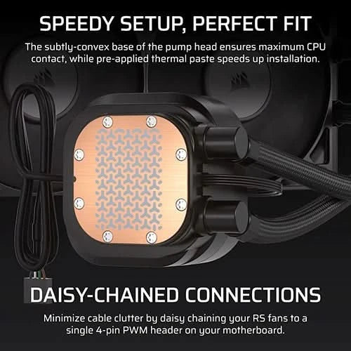 Corsair Nautilus 360 RS LCD Liquid CPU Cooler - Black