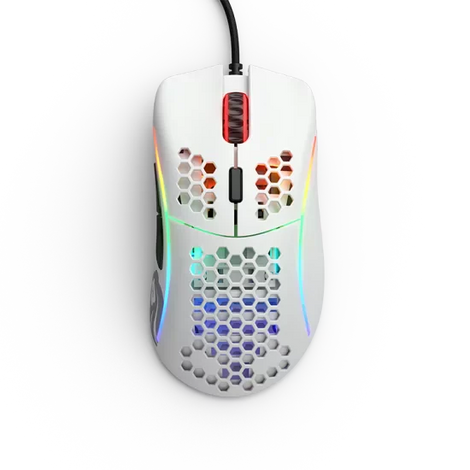 GLORIOUS Model D Wired Ergonomic Gaming Mouse ( GLO-MS-DW-MW ) ( 12000DPI / 6 Macro Buttons ) (Matte White)