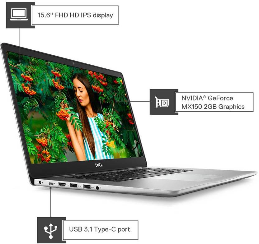 DELL INSPIRON 15-7580 [CI5-8265U/8GB/1TB+128GB SSD/WIN10 HOME+MSO/15.6 INCH/2GB-MX150 GRAPHICS /1 YEAR(S)/BLACK/BACKLIT-KBD]