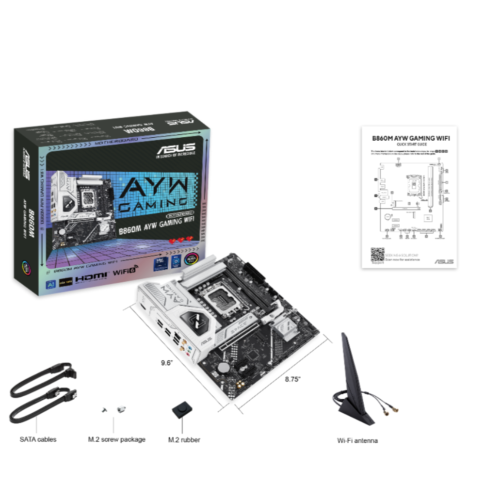 ASUS B860M AYW Gaming Wifi DDR5 Intel Motherboard