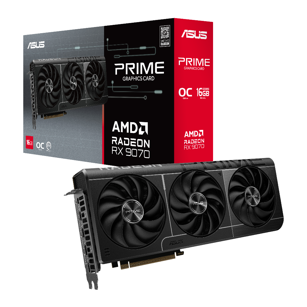 ASUS PRIME Radeon RX 9070 OC Edition 16GB AMD Graphic Card
