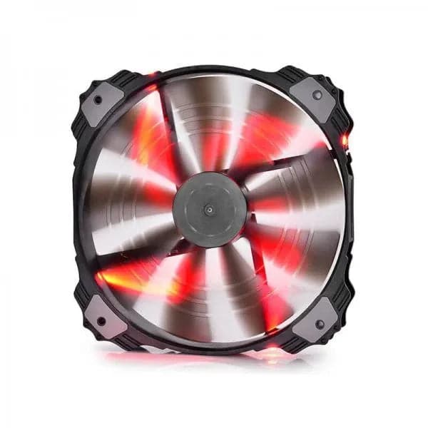 DEEPCOOL XFan 200 RED 200mm LED RGB Cabinet Fan (Black) (Single Pack)
