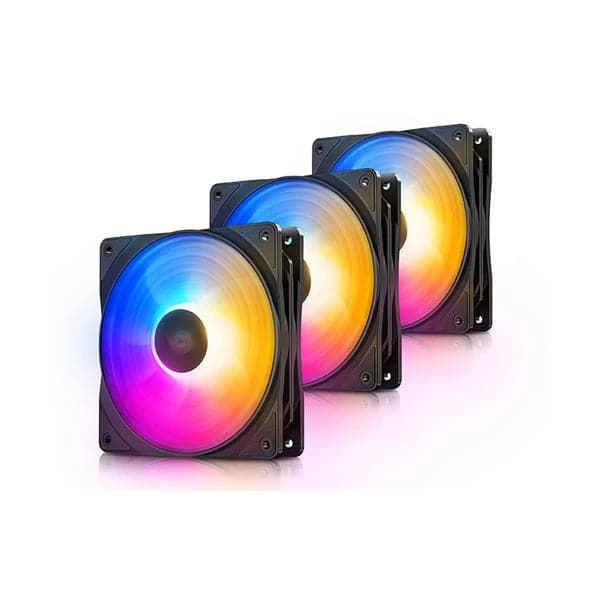 DEEPCOOL RF120 FS 120mm RGB Cabinet Fan (Black) (Triple Pack)