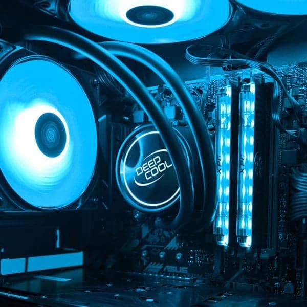 DEEPCOOL Gammaxx L120T Blue 120mm CPU Liquid Cooler (Black)