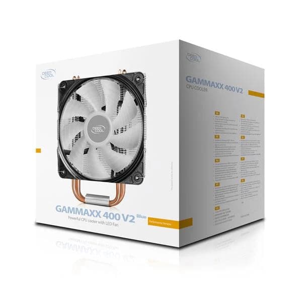 DEEPCOOL Gammaxx 400 V2 With Blue LED 120mm Single Tower CPU Air Cooler (Black)