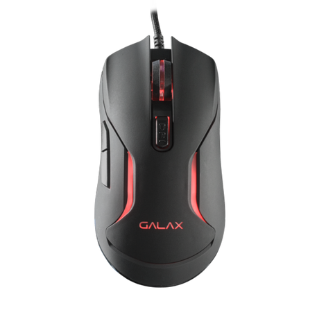 GALAX Slider 04 Wired Ergonomic Gaming Mouse ( MGS04UX26RG2B0 ) ( 6400DPI / 6 Macro Buttons ) ( Black )
