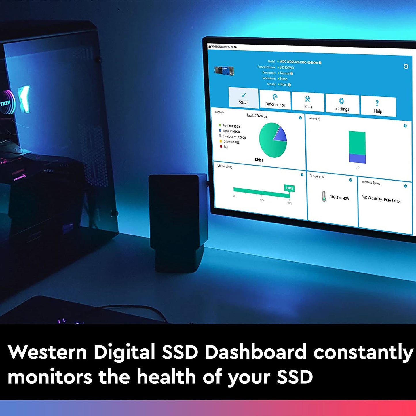 WESTERN DIGITAL 500GB BLUE NVME M.2 SSD
